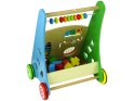 LEAN Toys Pchacz Drewniany Sorter Kolorowy Figury Geometryczne Cymbałki Koraliki