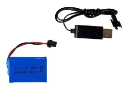 LEAN Toys Pistolet Wyrzutnia Autko 2 w 1 Zdalnie Sterowany Piankowe Krążki Biały 2,4 G