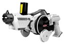 LEAN Toys Pistolet Wyrzutnia Autko 2 w 1 Zdalnie Sterowany Piankowe Krążki Biały 2,4 G