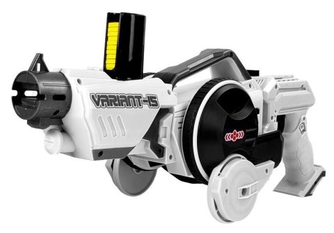 LEAN Toys Pistolet Wyrzutnia Autko 2 w 1 Zdalnie Sterowany Piankowe Krążki Biały 2,4 G LEAN Toys Pistolet Wyrzutnia Autko 2 w 1 Zdalnie Sterowany Piankowe Krążki Biały 2,4 G