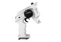 LEAN Toys Pistolet Wyrzutnia Autko 2 w 1 Zdalnie Sterowany Piankowe Krążki Biały 2,4 G