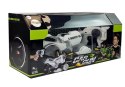 LEAN Toys Pistolet Wyrzutnia Autko 2 w 1 Zdalnie Sterowany Piankowe Krążki Biały 2,4 G