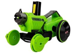 LEAN Toys Pistolet Wyrzutnia Autko 2 w 1 Zdalnie Sterowany Piankowe Krążki Zielony