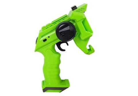 LEAN Toys Pistolet Wyrzutnia Autko 2 w 1 Zdalnie Sterowany Piankowe Krążki Zielony LEAN Toys Pistolet Wyrzutnia Autko 2 w 1 Zdalnie Sterowany Piankowe Krążki Zielony