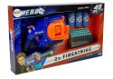 LEAN Toys Pistolet na Piankowe Naboje 48 sztuk Obrotowy Magazynek Niebiesko- Pomarańczowy