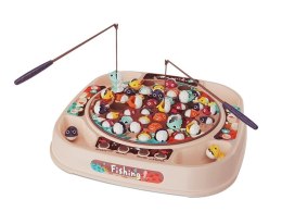 LEAN Toys Zestaw Do Łowienia Rybek Gra Zręcznościowa Różowa