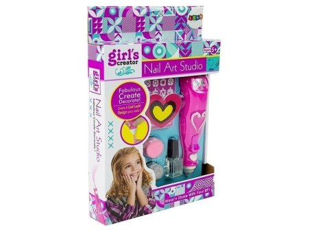 LEAN Toys Zestaw Do Malowania Paznokci Brokat Dozownik Wzory LEAN Toys Zestaw Do Malowania Paznokci Brokat Dozownik Wzory
