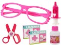 LEAN Toys Zestaw Lekarski Dentysta Stojak Kroplówka Lekarstwa Strzykawka Wiertła Szczoteczka do Zębów