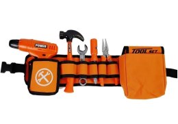 LEAN Toys Zestaw Majsterkowicza Pas Narzędzia Wiertarka Śrubki Kleszcze Młotek