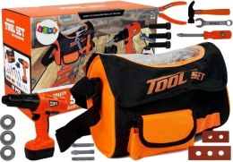 LEAN Toys Zestaw Majsterkowicza W Torbie Na Ramię Narzędzia Wiertarka Na Baterie