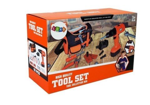 LEAN Toys Zestaw Majsterkowicza W Torbie Na Ramię Narzędzia Wiertarka Na Baterie LEAN Toys Zestaw Majsterkowicza W Torbie Na Ramię Narzędzia Wiertarka Na Baterie