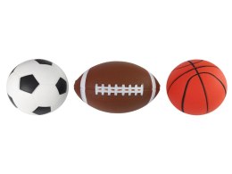 LEAN Toys Zestaw Miękkich Piłek Sportowych 3w1 Piłka Nożna Koszykówka Baseball