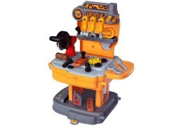 LEAN Toys Zestaw Narzędzi W Plecaku Warsztat Pomarańczowo Szary