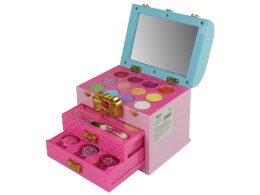 LEAN Toys Zestaw Piękności Makijaż Toaletka Szkatułka Różowa Kokardka