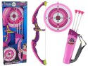 LEAN Toys Zestaw Strzelecki Łuk Sportowy Tarcza Strzały Przyssawki Różowy