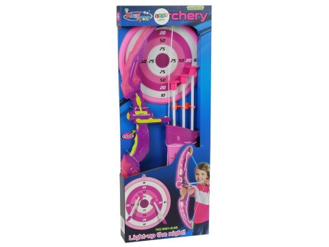 LEAN Toys Zestaw Strzelecki Łuk Sportowy Tarcza Strzały Przyssawki Różowy LEAN Toys Zestaw Strzelecki Łuk Sportowy Tarcza Strzały Przyssawki Różowy
