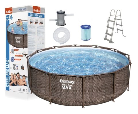 Bestway Basen Ogrodowy Stelażowy 366 x 100 cm Bestway 56709 Bestway Basen Ogrodowy Stelażowy 366 x 100 cm Bestway 56709