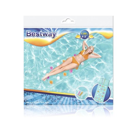 Bestway Dmuchany Materac Do Pływania Niebieski 188 x 71 cm Bestway 43014 Bestway Dmuchany Materac Do Pływania Niebieski 188 x 71 cm Bestway 43014
