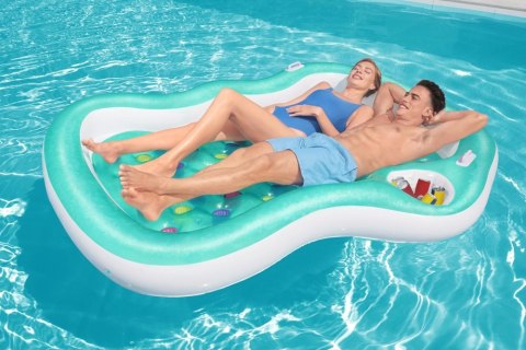 Bestway Dmuchany Materac Dwuosobowy Niebieski 216 x 178 cm Bestway 43045 Bestway Dmuchany Materac Dwuosobowy Niebieski 216 x 178 cm Bestway 43045