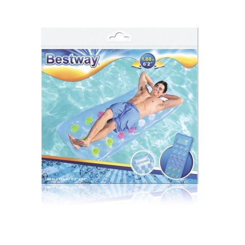 Bestway Dmuchany Materac Niebieski 188 x 71 cm Bestway 43040 Bestway Dmuchany Materac Niebieski 188 x 71 cm Bestway 43040
