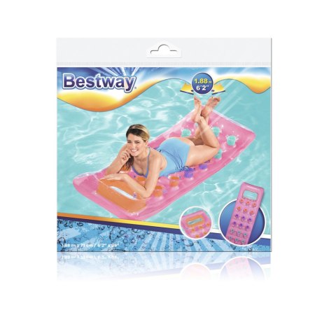 Bestway Dmuchany Materac Różowy 188 x 71 cm Bestway 43040 Bestway Dmuchany Materac Różowy 188 x 71 cm Bestway 43040