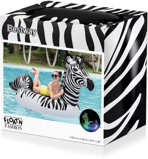 Bestway Dmuchany Materac Zebra LED 254 x 142 cm Bestway 41406 Bestway Dmuchany Materac Zebra LED 254 x 142 cm Bestway 41406