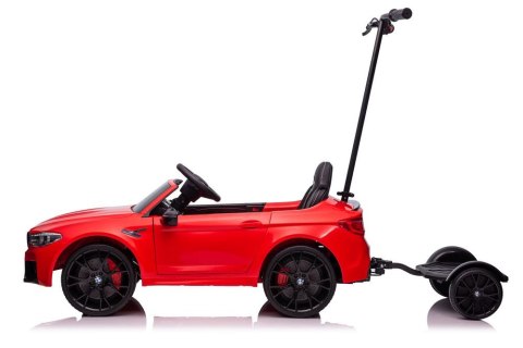 LEAN CARS Auto Na Akumulator BMW M5 Z Platformą Dla Rodzica Czerwone Lakierowane LEAN CARS Auto Na Akumulator BMW M5 Z Platformą Dla Rodzica Czerwone Lakierowane