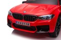 LEAN CARS Auto Na Akumulator BMW M5 Z Platformą Dla Rodzica Czerwone Lakierowane