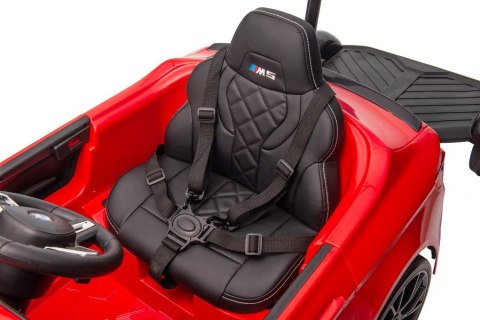 LEAN CARS Auto Na Akumulator BMW M5 Z Platformą Dla Rodzica Czerwone Lakierowane LEAN CARS Auto Na Akumulator BMW M5 Z Platformą Dla Rodzica Czerwone Lakierowane