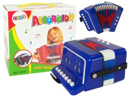 LEAN Toys Akordeon Instrument Dla Małego Muzyka Niebieski