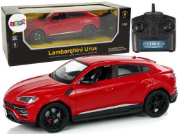 LEAN Toys Auto R/C 1:24 Lamborghini Urus Czerwony 2.4 G Światła