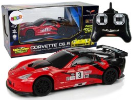 LEAN Toys Auto Sportowe R/C 1:24 Corvette C6.R Czerwone 2.4 G Światła