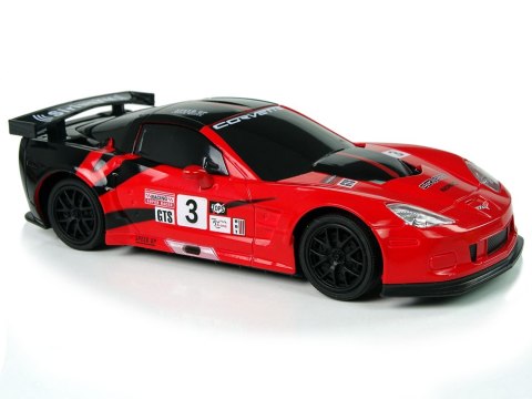 LEAN Toys Auto Sportowe R/C 1:24 Corvette C6.R Czerwone 2.4 G Światła LEAN Toys Auto Sportowe R/C 1:24 Corvette C6.R Czerwone 2.4 G Światła
