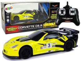 LEAN Toys Auto Sportowe R/C 1:24 Corvette Żółte C6.R 2.4 G Światła