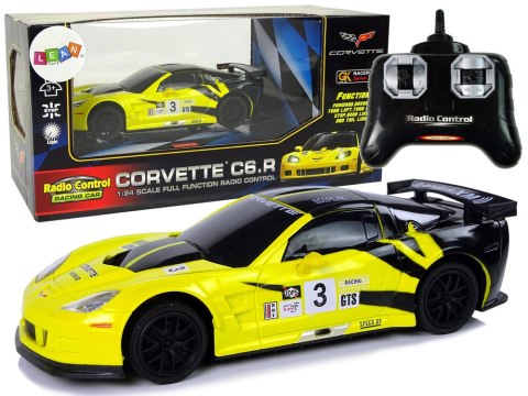 LEAN Toys Auto Sportowe R/C 1:24 Corvette Żółte C6.R 2.4 G Światła LEAN Toys Auto Sportowe R/C 1:24 Corvette Żółte C6.R 2.4 G Światła
