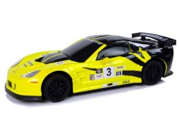 LEAN Toys Auto Sportowe R/C 1:24 Corvette Żółte C6.R 2.4 G Światła