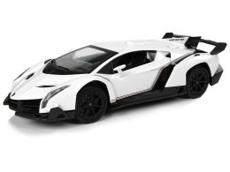 LEAN Toys Auto Zdalnie Sterowane Lamborghini Veneno Biały Kierownica Dźwięk Światła