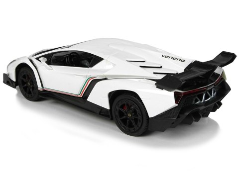 LEAN Toys Auto Zdalnie Sterowane Lamborghini Veneno Biały Kierownica Dźwięk Światła LEAN Toys Auto Zdalnie Sterowane Lamborghini Veneno Biały Kierownica Dźwięk Światła