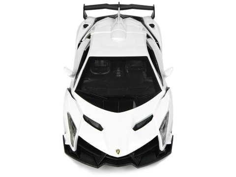 LEAN Toys Auto Zdalnie Sterowane Lamborghini Veneno Biały Kierownica Dźwięk Światła LEAN Toys Auto Zdalnie Sterowane Lamborghini Veneno Biały Kierownica Dźwięk Światła