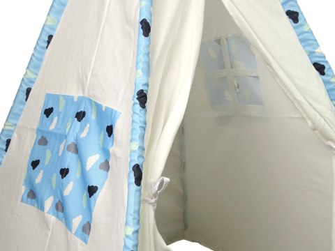 LEAN Toys Domek Namiot Dla Dzieci Tipi Indiański Chmurki Wodoodporny Ogród LEAN Toys Domek Namiot Dla Dzieci Tipi Indiański Chmurki Wodoodporny Ogród