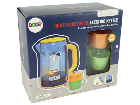 LEAN Toys Elektryczny Czajnik Niebieski Świeci Gra Dźwięki Na Wodę LEAN Toys Elektryczny Czajnik Niebieski Świeci Gra Dźwięki Na Wodę