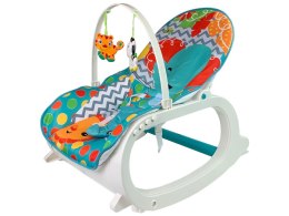 LEAN Toys Kołyska Bujaczek Fotelik Krzesełko do Karmienia 2w1 Wibracja Muzyka