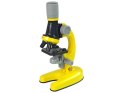 LEAN Toys Mikroskop Dla Naukowca Zestaw Edukacyjny Żółty 100x 400x 1200x
