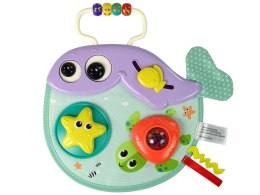LEAN Toys Wieloryb Dla Niemowląt Grzechotka Kształty Suwak Koraliki
