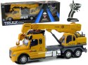 LEAN Toys Zdalnie Sterowana Ciężarówka Dźwig Pilot 2,4G Światła Dźwięki Żółta