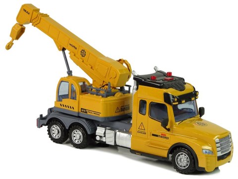 LEAN Toys Zdalnie Sterowana Ciężarówka Dźwig Pilot 2,4G Światła Dźwięki Żółta LEAN Toys Zdalnie Sterowana Ciężarówka Dźwig Pilot 2,4G Światła Dźwięki Żółta