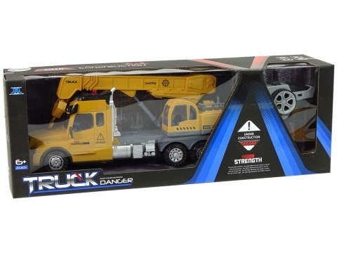 LEAN Toys Zdalnie Sterowana Ciężarówka Dźwig Pilot 2,4G Światła Dźwięki Żółta LEAN Toys Zdalnie Sterowana Ciężarówka Dźwig Pilot 2,4G Światła Dźwięki Żółta