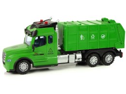 LEAN Toys Zdalnie Sterowana Śmieciarka Pilot 2,4G Światła Dźwięki Zielona