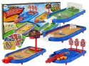 LEAN Toys Zestaw Gier Zręcznościowych 4w1 Koszykówka Piłka Nożna Tarcza Kręgle Wyrzutnia