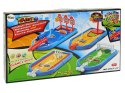 LEAN Toys Zestaw Gier Zręcznościowych 4w1 Koszykówka Piłka Nożna Tarcza Kręgle Wyrzutnia